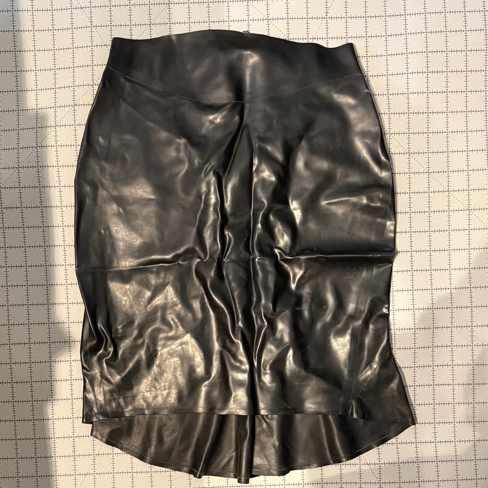 LIBIDEX Black Latex Pencil Skirt